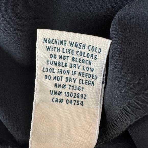 L. L. BEAN Pants Womens M Black Wide Leg Cropped Active Athletic Travel - Picture 9 of 9